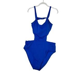 Bare size 3XL New swimsuit one piece blue underwire cutout adjustable straps